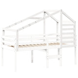 Kids' Bed Roof White 188x97x113 cm Solid Wood Pine 846880