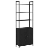 Book Cabinet Black Oak 60 x 24 x 161 cm Engineered Wood 883856