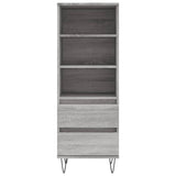 Highboard Grey Sonoma 40x36x110 cm Engineered Wood 831514