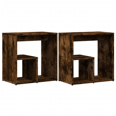 ZNTS Side Tables 2 pcs Smoked Oak 50x30x50 cm Engineered Wood 840564