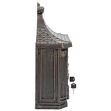 Wall Mounted Mailbox Bronze 40.5 x 16 x 45 cm Cast Aluminum 42023503