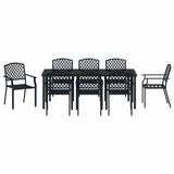 Garden Dining Set 9 pcs Anthracite Powder-Coated Steel 3379309