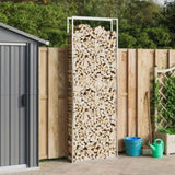 Firewood Rack 110x28x312 cm Stainless Steel 357867