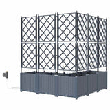 Garden Planter 5 pcs LiGht Grey 120 x 120 x 142 cm Plastic 42002902
