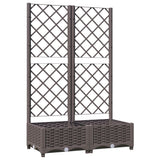 Garden Planter with Trellis Brown 80x40x121.5 cm PP 318260