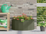 Planter Olive Green 60 x 30 x 35 cm Steel 883699