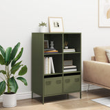 Highboard Olive Green 68x39x103.5 cm Steel 851386