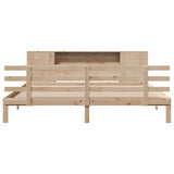 Bookcase Bed without Mattress 180x200 cm Super King Solid Wood Pine 3322716