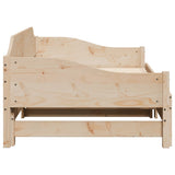 Daybed with Trundle without Mattress 90x190 cm Single Solid Wood 850908