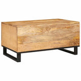 Coffee Table Natural 80 x 50 x 40 cm Solid Mango Wood 4018048