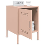 ZNTS Bedside Cabinets 2 pcs Pink 36x39x50.5 cm Steel 842913