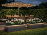 Garden Planter with LED 2 pcs Antracite 30 x 80 x 30 cm Steel 8008103