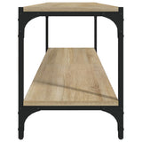 TV Cabinet Sonoma Oak 100x33x41 cm Engineered Wood and Steel 819348