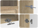 5 Piece LED TV Cabinet Sonoma Oak Engineered Wood 3417002