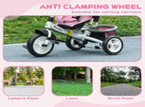 6 in 1 Kids Trike with Parent Handle, Canopy, 5-point Safety Belt, Storage, Footrest, Brake, for 1-5 T3398P348146