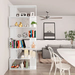 Book Cabinet/Room Divider High Gloss White 80x24x192 cm Engineered Wood 800096