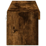 TV Cabinet with LED Lights Smoked Oak 100x30x30 cm 837163