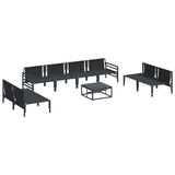 Garden Sofa Set Anthracite Steel 3378985
