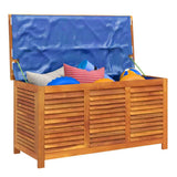 Garden Storage Box with Louver 113x50x56 cm Solid Wood Acacia 365841