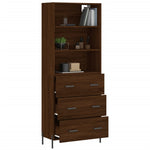 Highboard Brown Oak 69.5x34x180 cm Engineered Wood 3189396