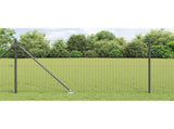 Ground Spike Fence Post 26 pcs Grey Powder-Coated Steel 3350191