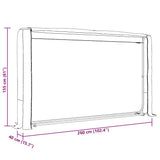 Firewood Rack with Rain Cover 250x25x150 cm Galvanised steel 4100711