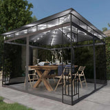 Gazebo with Mosquito Net&LED String Lights 3x3x2.73m Anthracite 3070316