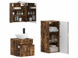 Bathroom Furniture Set 4 pcs Smoked Oak 3407459