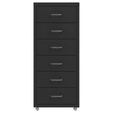 Mobile File Cabinet Black 28x41x69 cm Metal 335918