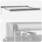 Retractable Awning Manual Red and black 350 x 250 cm Fabric 3330230