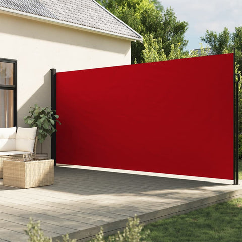 ZNTS Retractable Side Awning Red 220x600 cm 4004567