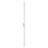 Interior Door 83x201.5 cm White Matt Glass and Aluminium 350577