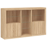 Sideboard with LED Lights Sonoma Oak 162x37x100 cm 3209172