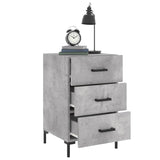 Bedside Cabinet Concrete Grey 40x40x66 cm Engineered Wood 827664