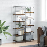 Bookshelf Smoked Oak 100x32x170 cm Engineered Wood and Iron 832790