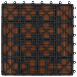 22 pcs Decking Tiles 30x30 cm 2 sqm WPC Black 277798