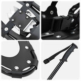 3 in 1 Snowshoes Black 63.5 x 21 cm Aluminum and HDPE 42021432