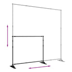 Backdrop Stands 2 pcs Black 254x243 cm Steel 3187466