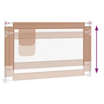 Toddler Safety Bed Rail Taupe 120x25 cm Fabric 10218