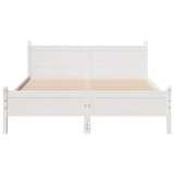 Bed Frame without Mattress White 120x200 cm Solid Wood Pine 855595