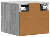 Wall-Mounted Bedside Cabinet Grey Sonoma 34.5 x 33 x 40 cm 898987