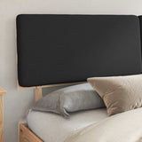 Bed Frame with Upholstered Headboard Black 180 x 200 cm 3398081