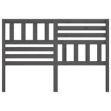 Bed Headboard Grey Solid pine wood 141x4x100 cm 814141