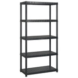 Storage Shelf 5-Tier Black 255x40x185 cm Plastic 3059857