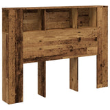 Headboard Cabinet Old Wood 140x18.5x102.5 cm Engineered Wood 856880