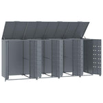 Wheelie Bin Storage for 4 Bins Grey 276x79x117 cm Steel 3279989