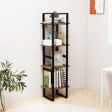 806425 4-Tier Book Cabinet 40x30x140 cm Solid Wood Pine