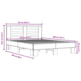 Bed Frame without Mattress Grey Sonoma 120x200 cm 3280110