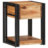 ZNTS Nightstands 2 pack 40x35x50 cm Solid Acacia Wood 4016693