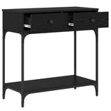 Console Table Black oak 75 x 34.5 x 75 cm Engineered wood 871298
